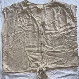 Front Tie Tank Shirt